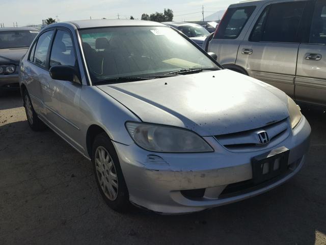 2HGES16655H542040 - 2005 HONDA CIVIC LX SILVER photo 1