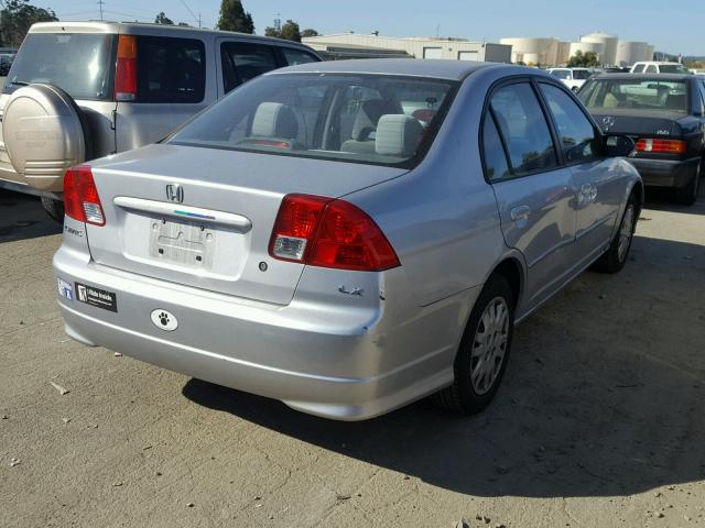 2HGES16655H542040 - 2005 HONDA CIVIC LX SILVER photo 4