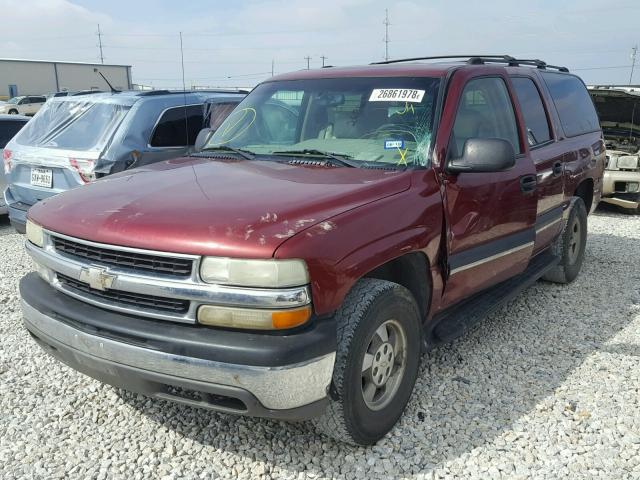 1GNEC16Z03J123022 - 2003 CHEVROLET SUBURBAN C BURGUNDY photo 2