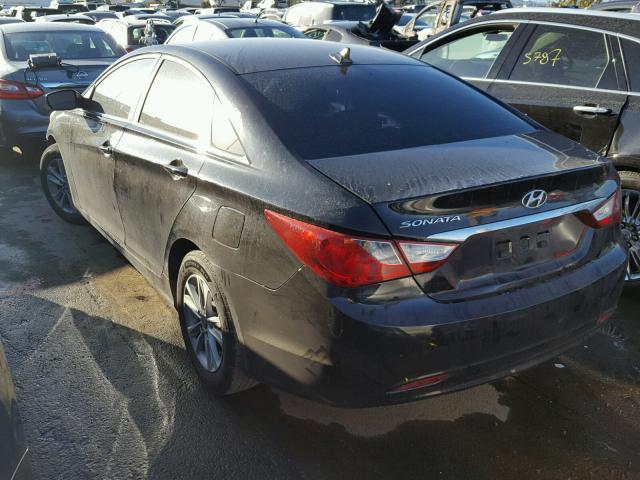 5NPEB4AC0BH047647 - 2011 HYUNDAI SONATA GLS BLACK photo 3