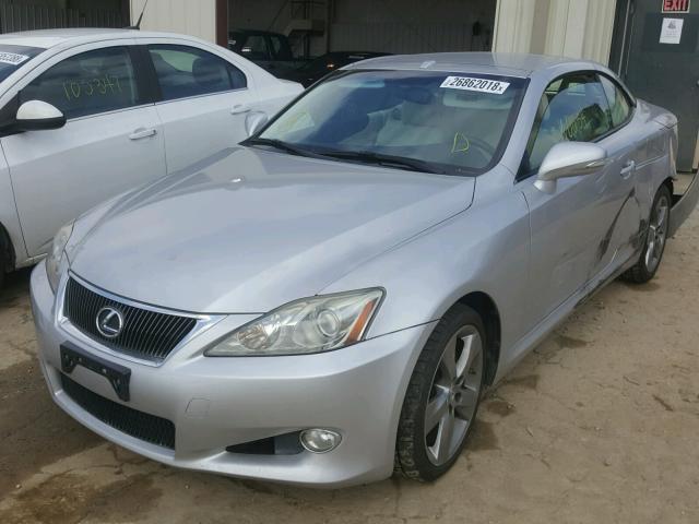 JTHFF2C21A2503137 - 2010 LEXUS IS 250 SILVER photo 2