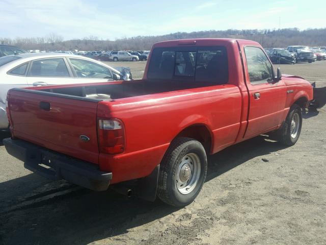 1FTYR10D93PA31633 - 2003 FORD RANGER RED photo 4