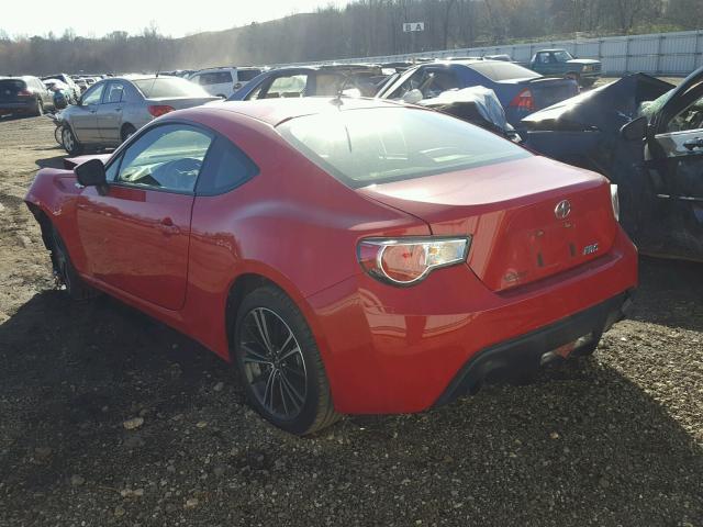 JF1ZNAA18D1726667 - 2013 TOYOTA SCION FR-S წითელი ფოტო 3