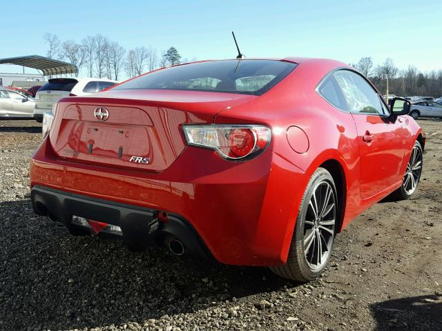 JF1ZNAA18D1726667 - 2013 TOYOTA SCION FR-S RED photo 4