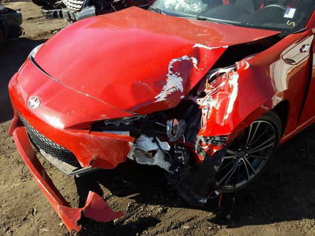 JF1ZNAA18D1726667 - 2013 TOYOTA SCION FR-S წითელი ფოტო 9
