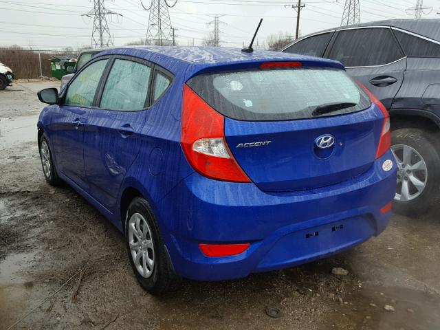 KMHCT5AE8DU085255 - 2013 HYUNDAI ACCENT GLS BLUE photo 3