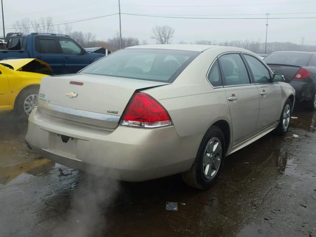 2G1WB5EK7A1129699 - 2010 CHEVROLET IMPALA LT TAN photo 4