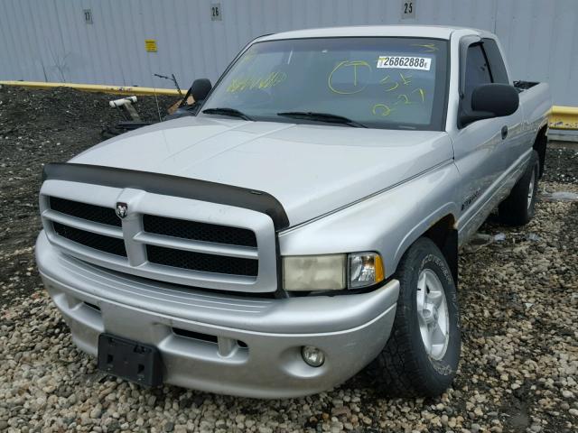 1B7HF13Y21J617291 - 2001 DODGE RAM 1500 SILVER photo 2