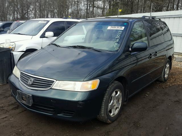 2HKRL18621H554822 - 2001 HONDA ODYSSEY EX GREEN photo 2