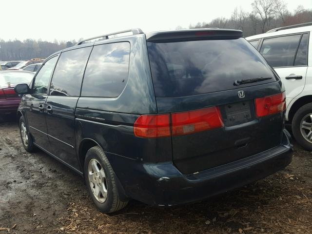 2HKRL18621H554822 - 2001 HONDA ODYSSEY EX GREEN photo 3