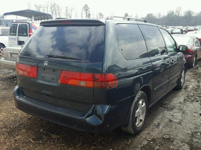 2HKRL18621H554822 - 2001 HONDA ODYSSEY EX GREEN photo 4