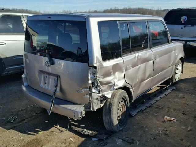 JTLKT334364049313 - 2006 TOYOTA SCION XB SILVER photo 4