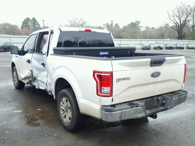 1FTEW1CF2HKC94785 - 2017 FORD F150 SUPER WHITE photo 3