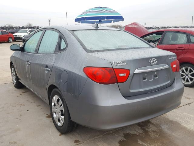 KMHDU4ADXAU022320 - 2010 HYUNDAI ELANTRA BL GRAY photo 3