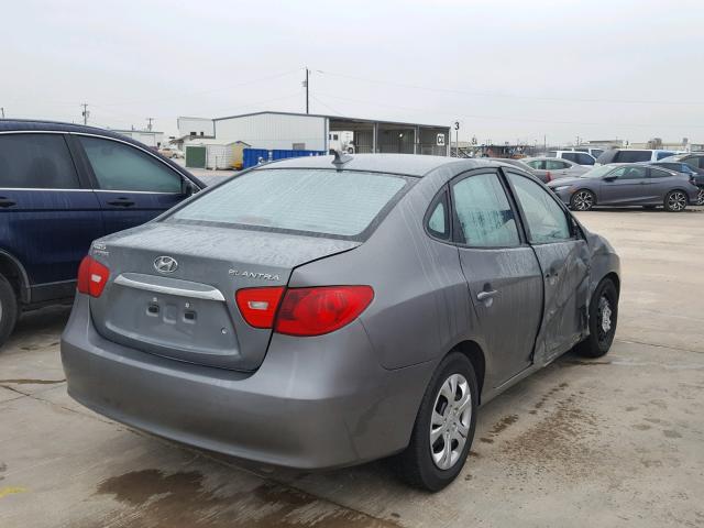 KMHDU4ADXAU022320 - 2010 HYUNDAI ELANTRA BL GRAY photo 4