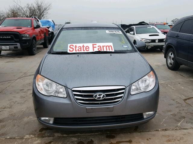 KMHDU4ADXAU022320 - 2010 HYUNDAI ELANTRA BL GRAY photo 9