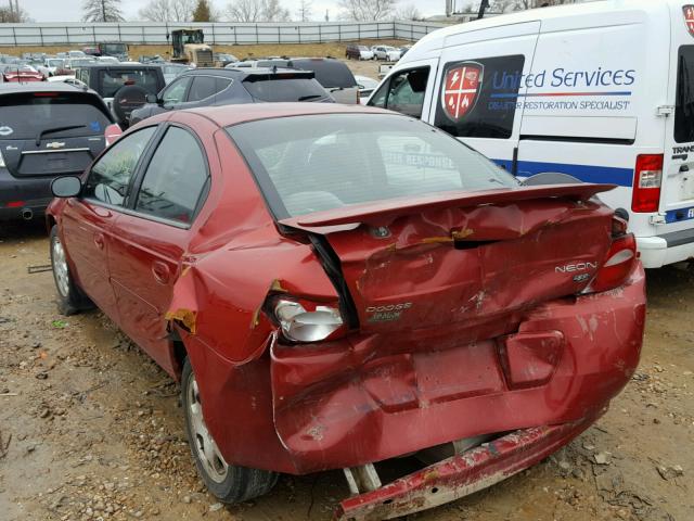 1B3ES56C44D636452 - 2004 DODGE NEON SXT RED photo 9