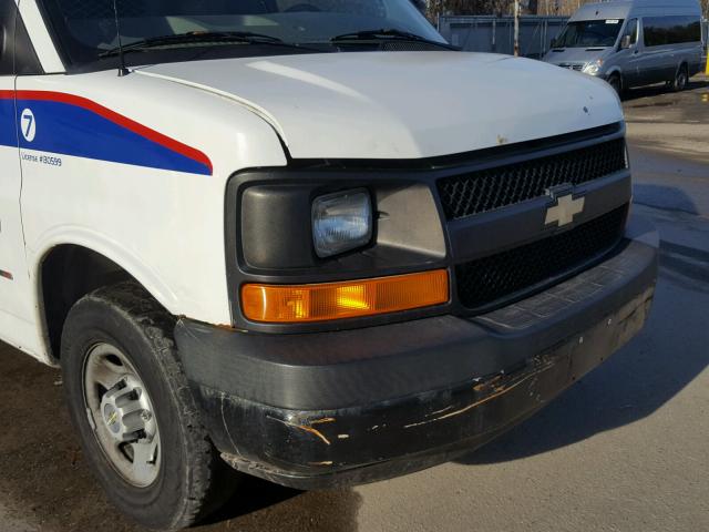 1GCGG256581150534 - 2008 CHEVROLET EXPRESS G2 WHITE photo 9