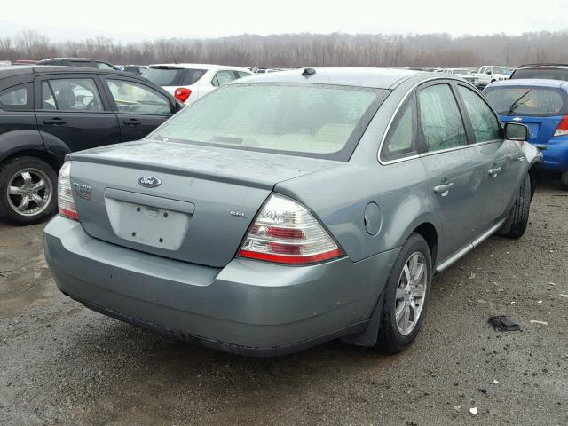 1FAHP24W38G147284 - 2008 FORD TAURUS SEL TEAL photo 4