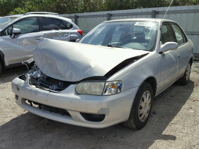 1NXBR12E61Z523252 - 2001 TOYOTA COROLLA CE SILVER photo 2