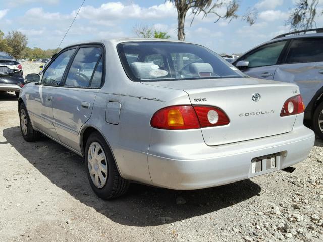 1NXBR12E61Z523252 - 2001 TOYOTA COROLLA CE SILVER photo 3