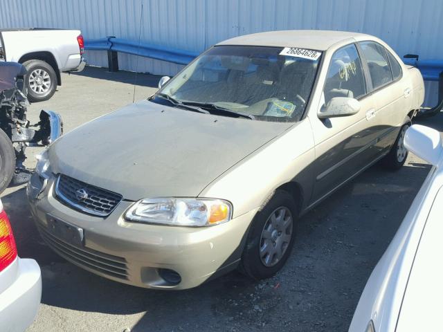 3N1CB51D42L633728 - 2002 NISSAN SENTRA XE GOLD photo 2