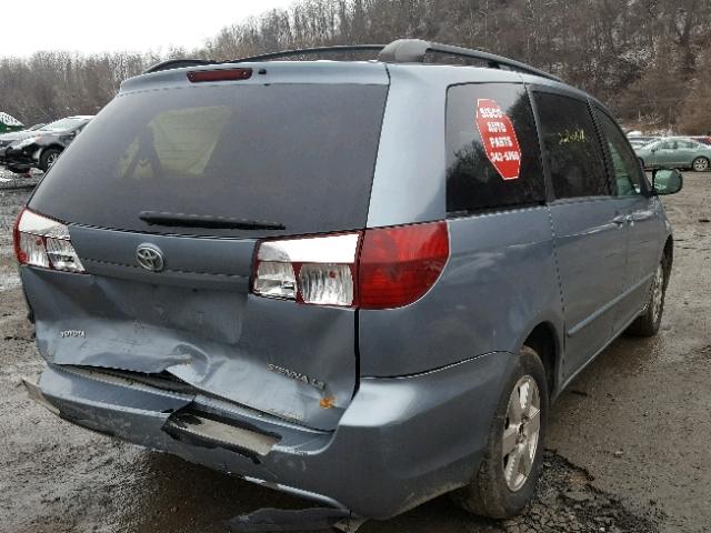 5TDZA23C84S157185 - 2004 TOYOTA SIENNA BLUE photo 4