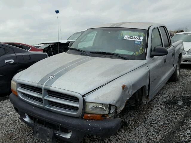 1B7HL38X12S598457 - 2002 DODGE DAKOTA QUA SILVER photo 2