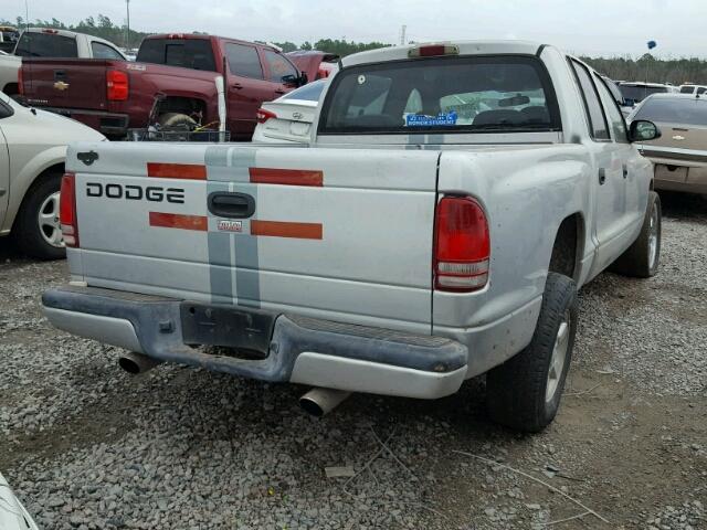 1B7HL38X12S598457 - 2002 DODGE DAKOTA QUA SILVER photo 4