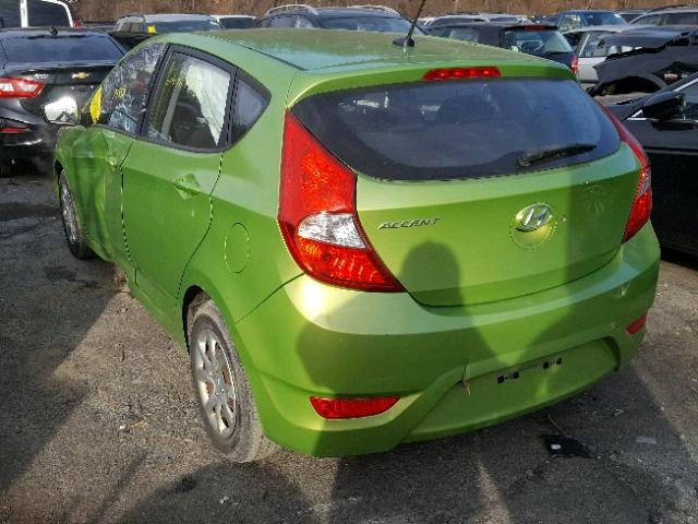 KMHCT5AE7CU032903 - 2012 HYUNDAI ACCENT GLS GREEN photo 3