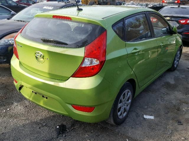 KMHCT5AE7CU032903 - 2012 HYUNDAI ACCENT GLS GREEN photo 4