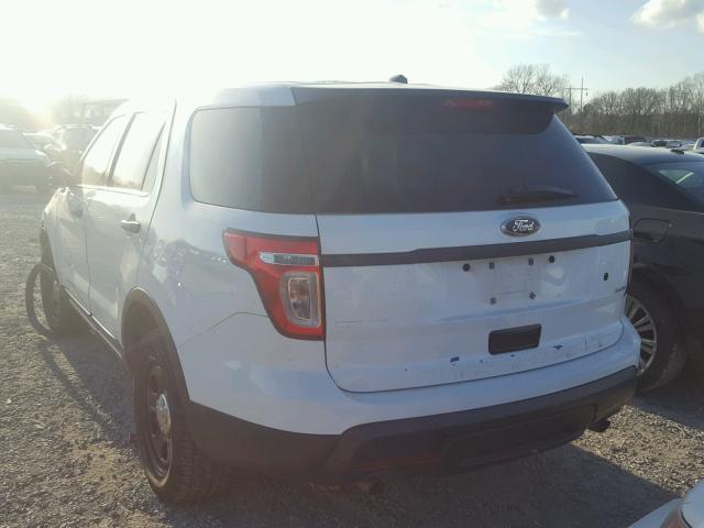 1FM5K8AR6EGA33641 - 2014 FORD EXPLORER P WHITE photo 3