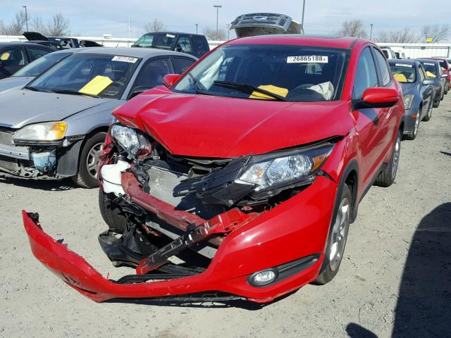 3CZRU6H57HM704374 - 2017 HONDA HR-V EX RED photo 2