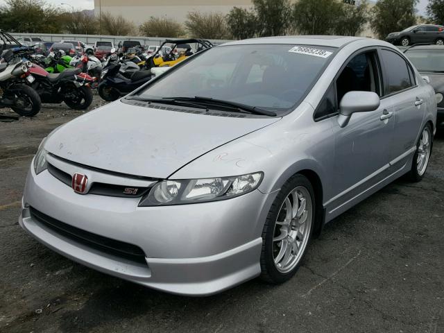 2HGFA55587H702809 - 2007 HONDA CIVIC SI SILVER photo 2