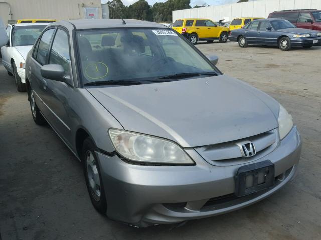 JHMES96685S018319 - 2005 HONDA CIVIC HYBR SILVER photo 1