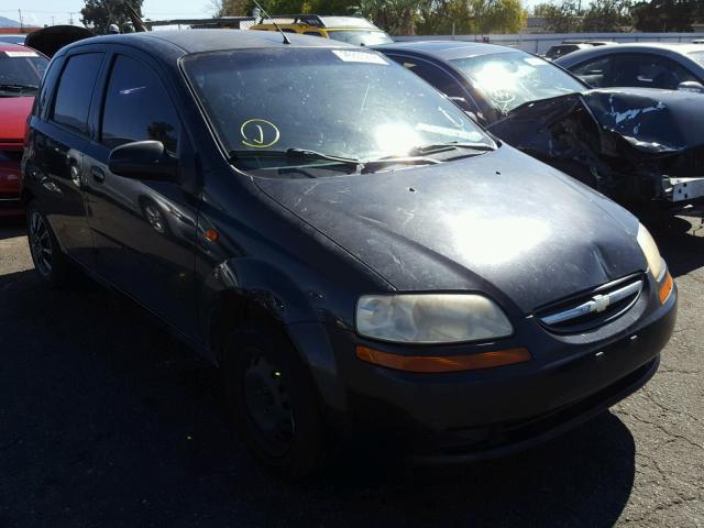 KL1TD62634B140356 - 2004 CHEVROLET AVEO BLACK photo 1