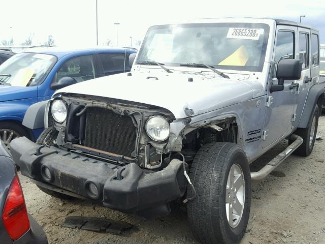 1J4BA3H11AL182760 - 2010 JEEP WRANGLER U SILVER photo 2