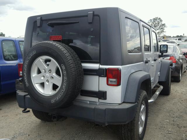 1J4BA3H11AL182760 - 2010 JEEP WRANGLER U SILVER photo 4