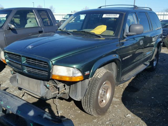 1B4HS28YXWF222549 - 1998 DODGE DURANGO GREEN photo 2