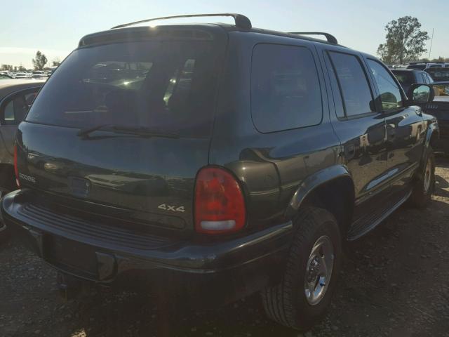 1B4HS28YXWF222549 - 1998 DODGE DURANGO GREEN photo 4