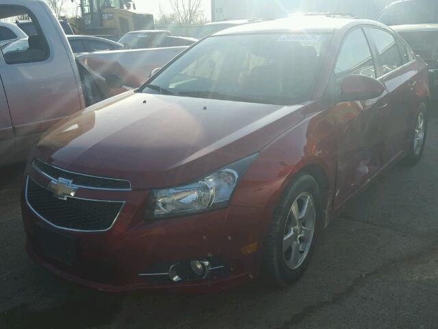 1G1PC5SB8D7209994 - 2013 CHEVROLET CRUZE LT RED photo 2