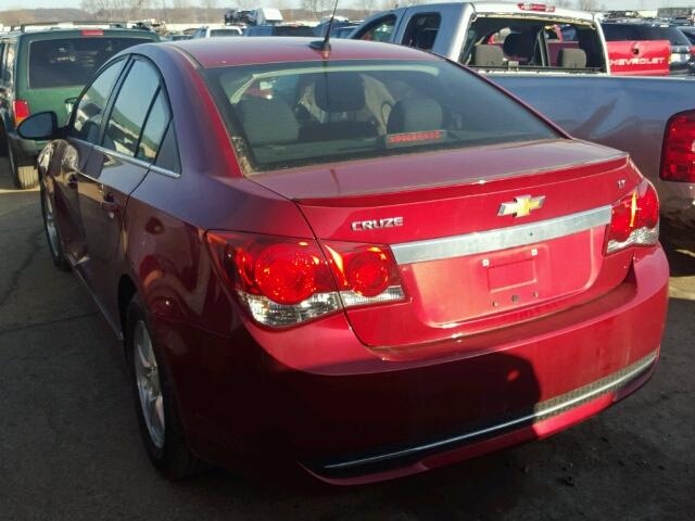 1G1PC5SB8D7209994 - 2013 CHEVROLET CRUZE LT RED photo 3