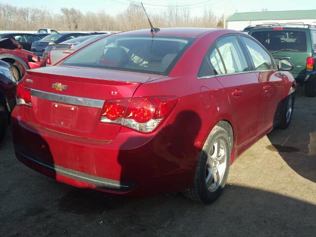 1G1PC5SB8D7209994 - 2013 CHEVROLET CRUZE LT RED photo 4