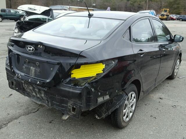 KMHCT4AE0DU580348 - 2013 HYUNDAI ACCENT GLS BLACK photo 4