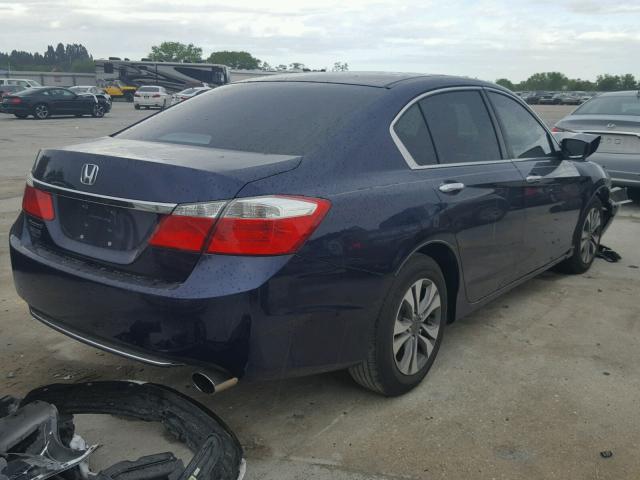 1HGCR2F30EA205739 - 2014 HONDA ACCORD LX BLUE photo 4