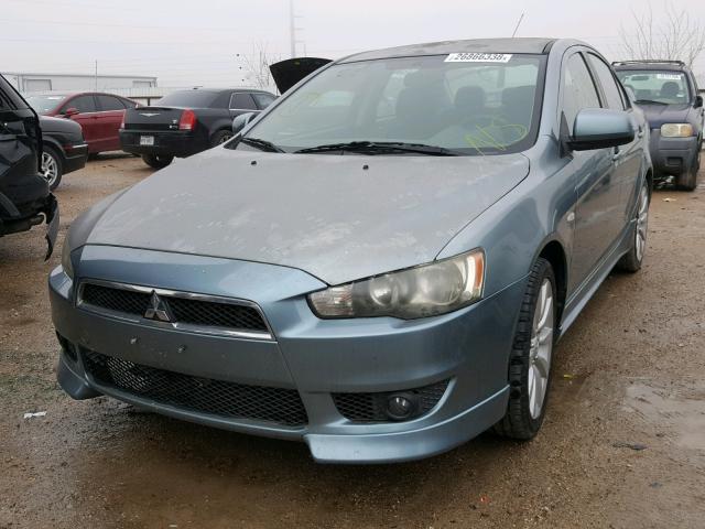 JA3AU86U78U023683 - 2008 MITSUBISHI LANCER GTS BLUE photo 2