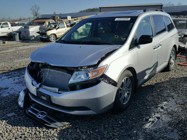 5FNRL5H67BB070975 - 2011 HONDA ODYSSEY EX SILVER photo 2