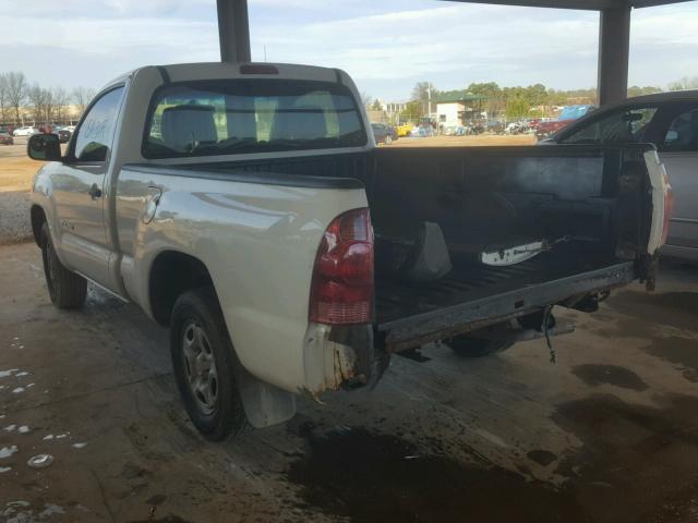 5TENX22N07Z410801 - 2007 TOYOTA TACOMA WHITE photo 3