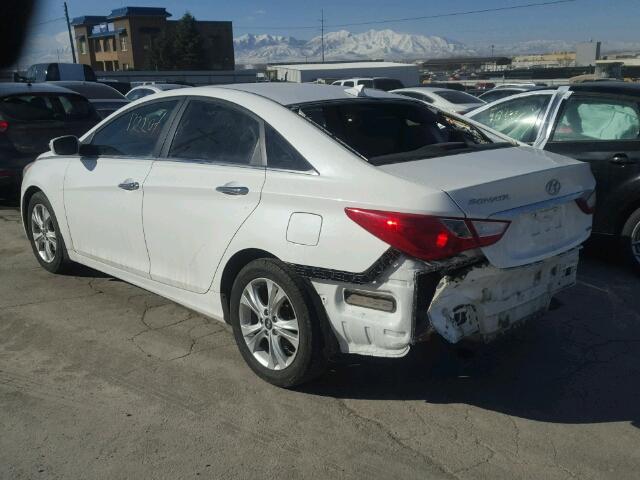 5NPEC4ACXDH568696 - 2013 HYUNDAI SONATA SE WHITE photo 3