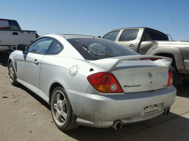 KMHHN65F94U142927 - 2004 HYUNDAI TIBURON GT SILVER photo 3